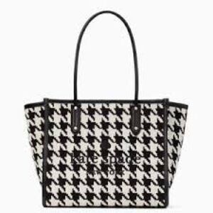 Excellent Condition Kate Spade Ella Houndstooth Jacquard
Tote Bag